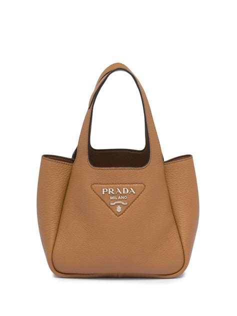 prada logo bags|Prada logo plaque tote bag.